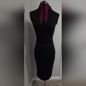 Almost Famous Black Bodycon Midi Dress Cocktail